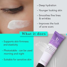 Hidratante facial antienvejecimiento para mujeres, fabricado con ingredientes naturales y orgnicos, Bakuchiol, alternativa al retinol, hidratante...  