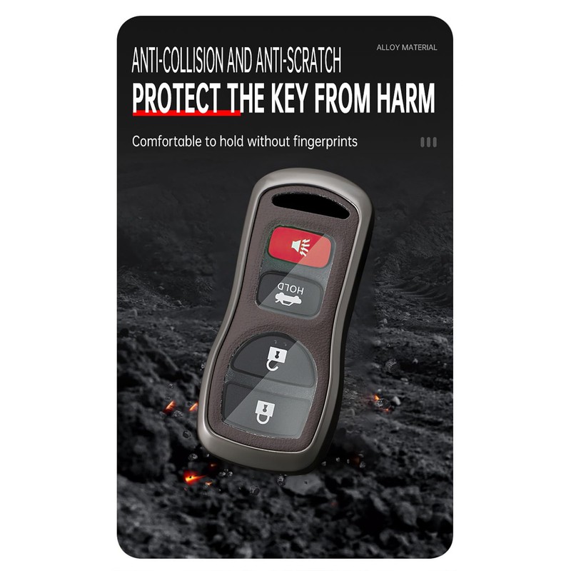 TECART Zinc Alloy Key Case fit for Nissan Frontier Pathfinder