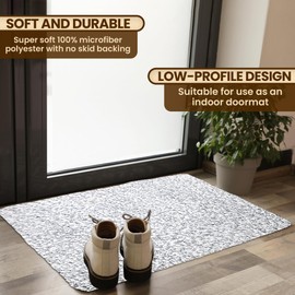 RugMast Premium Microfiber Indoor Door Mat – 20”x30” Washable, Non-Slip Waterproof Backing, Super Absorbent, Multiple Sizes and Colors, Low Profile Entryway Doormat for Door Mat Indoor Entrance