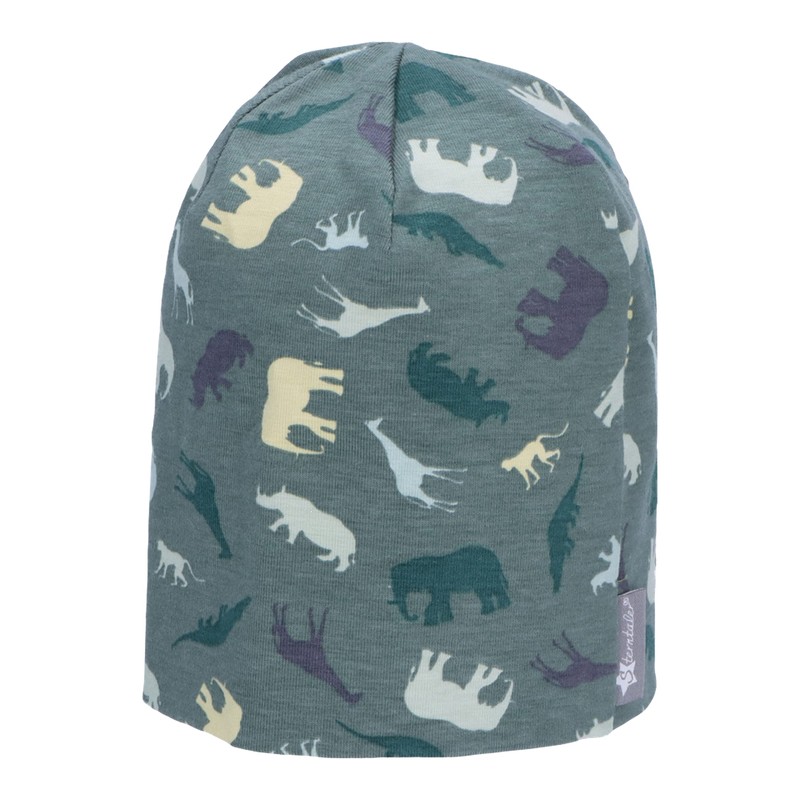 Sterntaler Unisex Children's Slouch Beanie Safaritiere Children's Hat, dark green