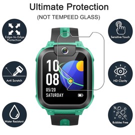 carinacoco 3 Pack Screen Protector for Imoo Watch Phone Z1 Kids, HD Clear Flexible Soft TPU, Anti-Scratch, Bubble Free, Anti-Fingerprint Self-Healing Elastic Skin Protective Film
