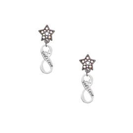 Delight Jewelry God's Love Infinity Sign Midnight Dream Big Star Post Earrings