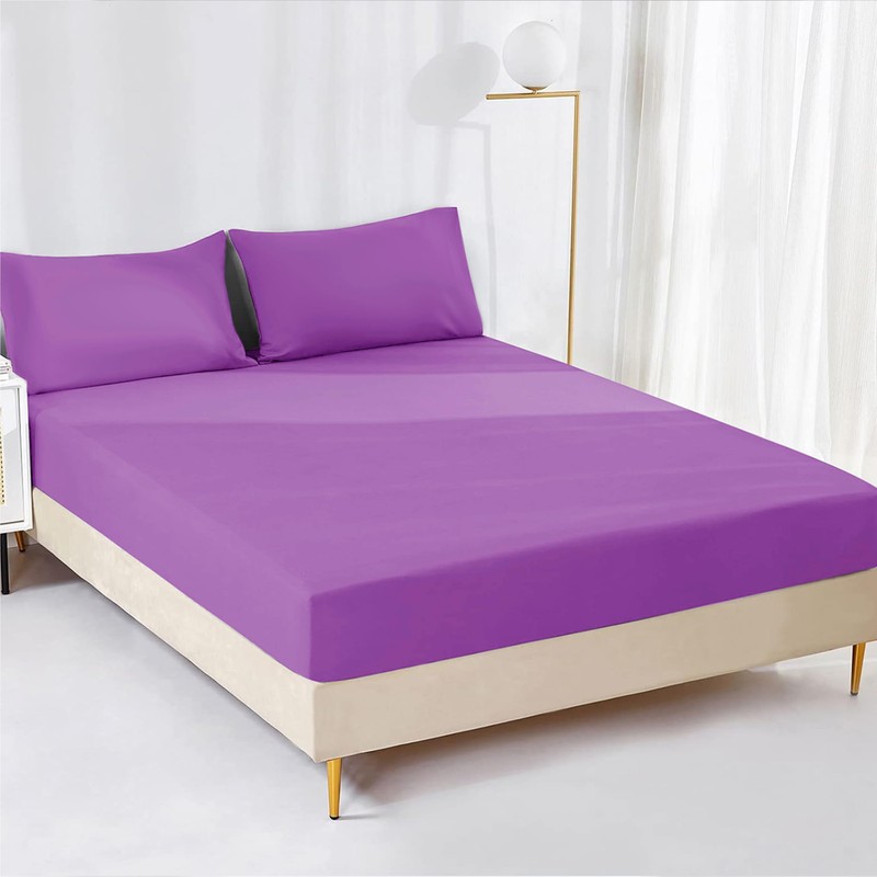 AR Ware Fitted Bed Sheet Microfibre 25cm Depth Super Soft