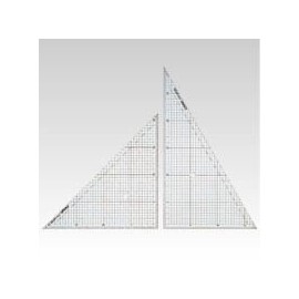 CR-HR300 Square Triangle Ruler (Non-Glare Type), 11.8 inches (30 cm) Shape, 1 Set