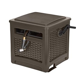 Suncast Outdoor Resin Wicker 225' Hose Hideaway, Java