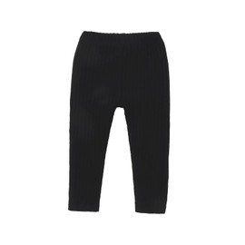 LXXIASHI Unisex Baby Ribbed Knitting Leggings Newborn Boy Girl Elastic Waist Cotton Pants (US, Age, 3 Months, 6 Months, Solid Black)