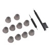10pcs Black Silicone Double Layer Closed Domes Ear Tips with