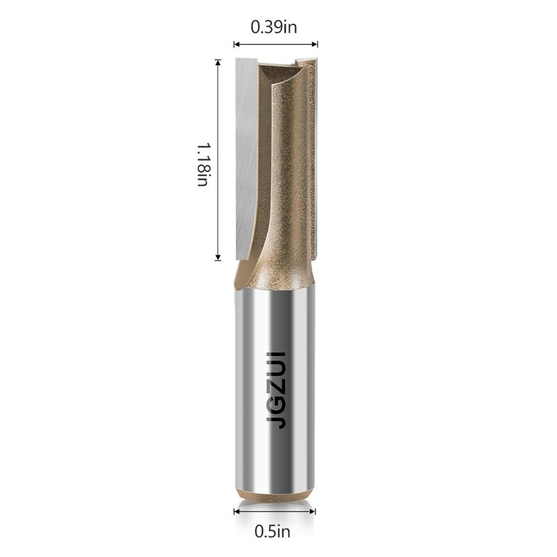 Router Bit Set for Woodworking, 1/2" Shank, Slotted Diameter 0.39inch，Straight