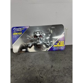 PILOT 3D Red Eyes Skull license plate Stainless Steel rust resistant sealed #O1