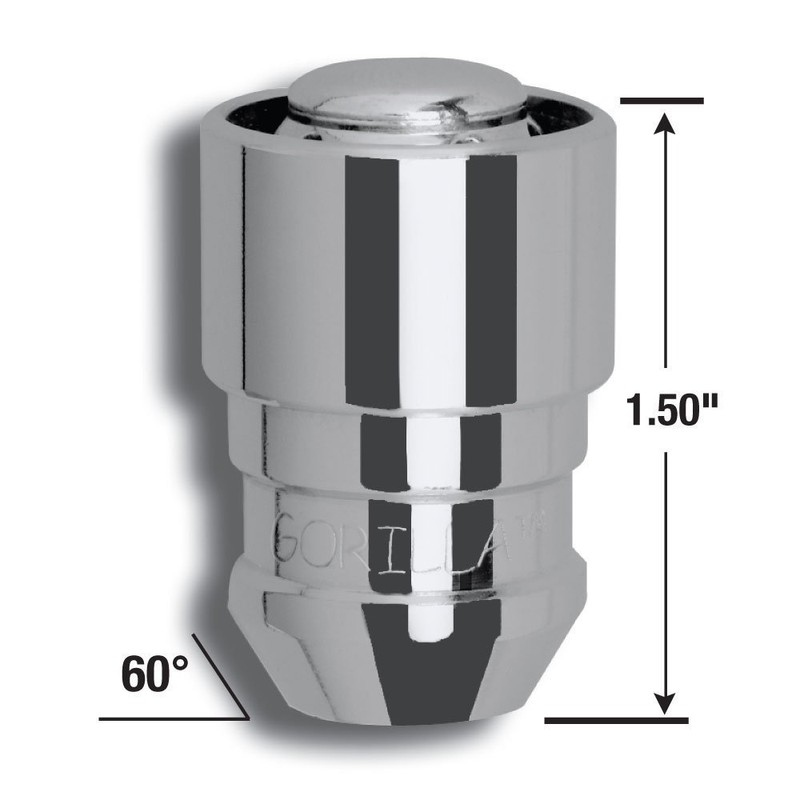 Gorilla Automotive 61641-2K Gorilla Guard Acorn 14-1.50 Chr 2Key
