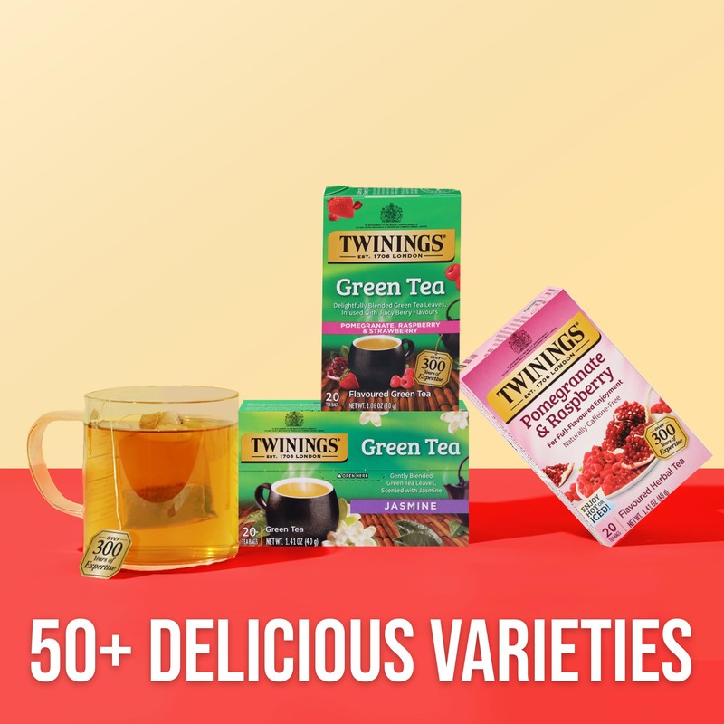 Twinings Green Tea with Pomegranate, Raspberry, & Strawberry Individually Wrapped