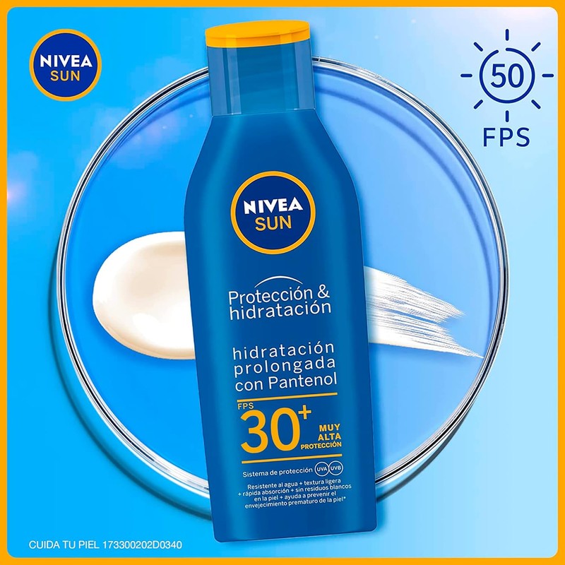 Protector Solar Corporal NIVEA SUN Protección E Hidratación Fps30+ 200Ml,