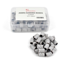 5000Pcs/Carton Nail Drill Bits Sets Professional Manicure Accessories Tools 6.3mm Zebra Sanding Band Polishingcolor: Fine:240#Grit