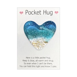Pocket Hugs Heart: Thoughtful Gifts for Friends, Perfect for University, School, Birthday, Wedding, Christmas, Mother's Day, Valentine's – Beach Theme