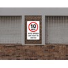 10mph site speed limit must be obeyed- 3mm Aluminum Dibond