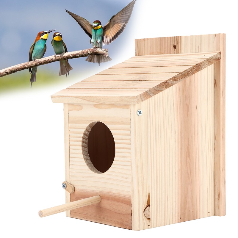 Innovative Wooden Birdhouse Natural and Safe DIY Outdoor Wooden Birdhouse