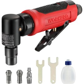 WORKPRO Air Angle Die Grinder 1/4Inch Pneumatic Right Angle Die Grinder 20000RPM