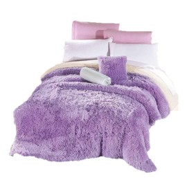 Colchas Concord Cobertor De Borrega Violet Individual / Matrimonial Concord