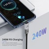 Duttek USB C 90 Degree Adapter 40Gbps, Right Angle PD