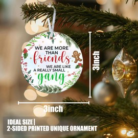 Gifts for Friends, Funny Christmas Ornaments 2024, Gifts for Women, Men, Best Friend, Work Bestie, Friendship, Coworker Leaving Gifts, Retirement Gifts Women Men Ceramic Ornament