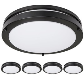AKAARI 13 Inch Led Ceiling Light Fixture - 4 Pack 36W Flush Mount Ceiling Lights dimmable 3600LM 3000K/3500K/4000K/5000K/6000K Luxurious for Kitchen Hallway Stairwell Bedroom Bathroom