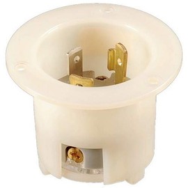 Morris Products 20434 30A 125 VAC Recessed Twist Lock Male Plugs 2 Pole 3 Wire