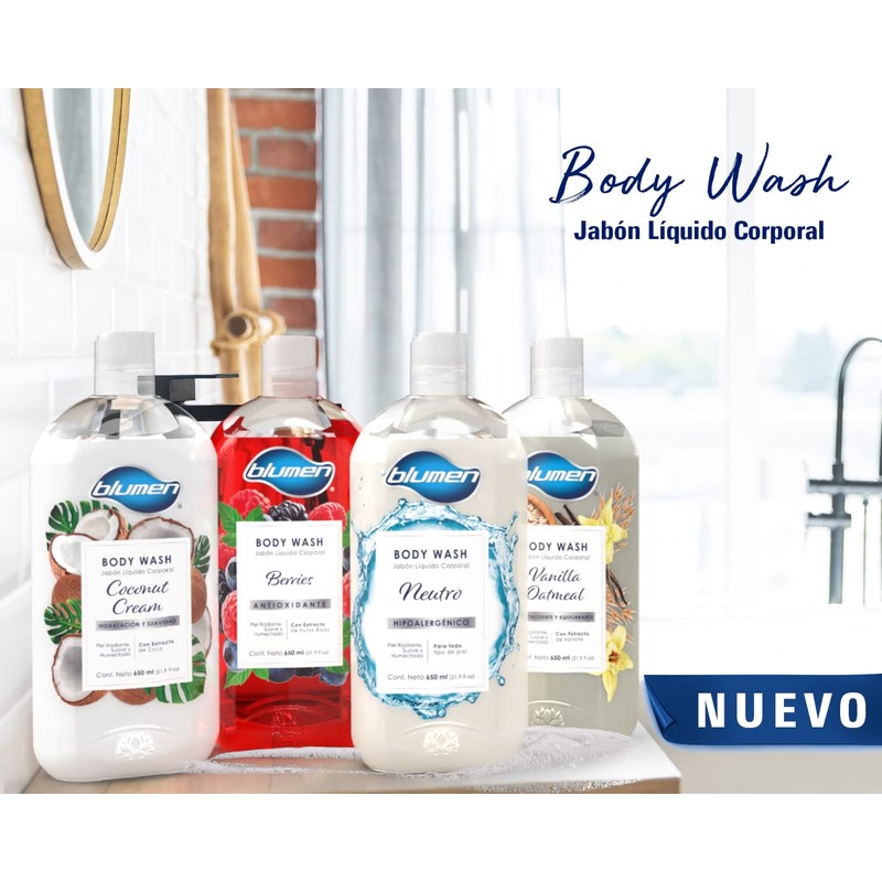 BLUMEN BODY WASH VANILLA OATMEAL 650ml