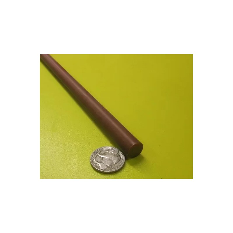 Micarta Phenolic XX Paper Rods .437" (7/16") Diameter x 24"