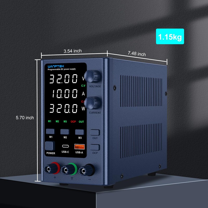 WANPTEK POWER DC Power Supply Variable 0-32V 0-10A Bench Power