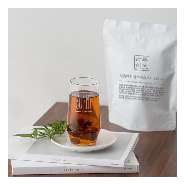 Haru Herb English Breakfast Tea Bags 50 pieces, 1+1, 100 tea bags in total / 하루허브 잉글리쉬블랙퍼스트 티백 50개입 1+1 총 100티백