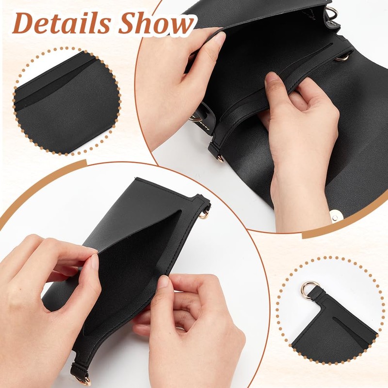 WADORN 4-Piece Organiser Insert for Wallet Conversion Kit, Clutch Designer