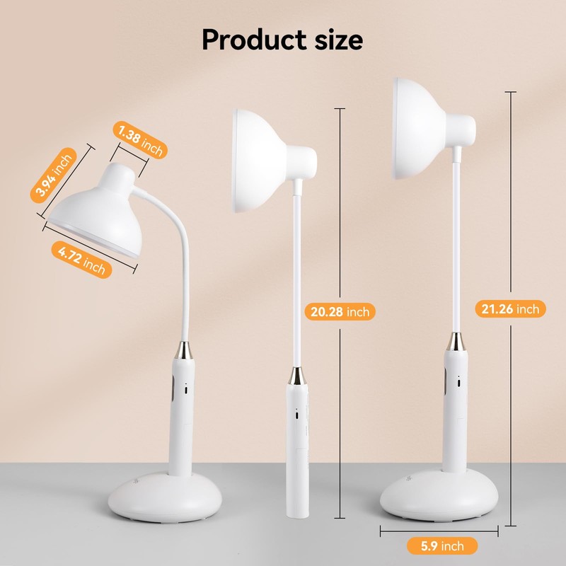 VAVOFO Eye-Caring Wireless Desk Lamp 6781-700 Lumens, 2700-7000K Adjustable Color