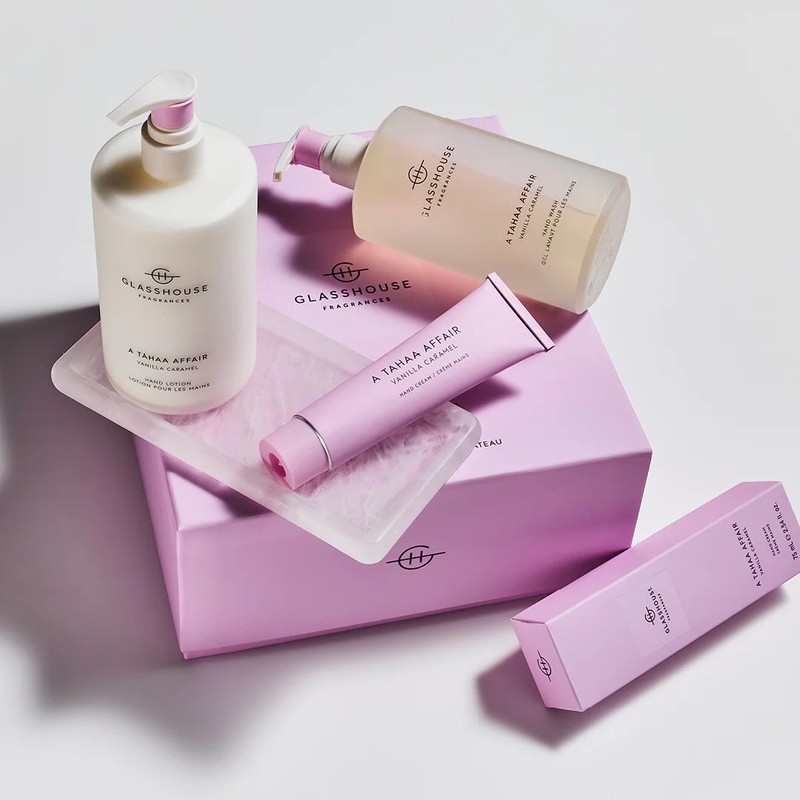 Glasshouse Fragrances A TAHAA AFFAIR Hand Wash, Hand Lotion &