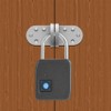 FipiLock Smart Fingerprint Padlock Anti theft Warehouse Dormitory Door Padlock(Gold)