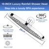 Rain Shower Head 10-Inch Rain Shower Head Overhead Replacement, Fixed