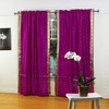 Indian Selections Violet Red Rod Pocket Sheer Sari Curtain/Drape/Panel -