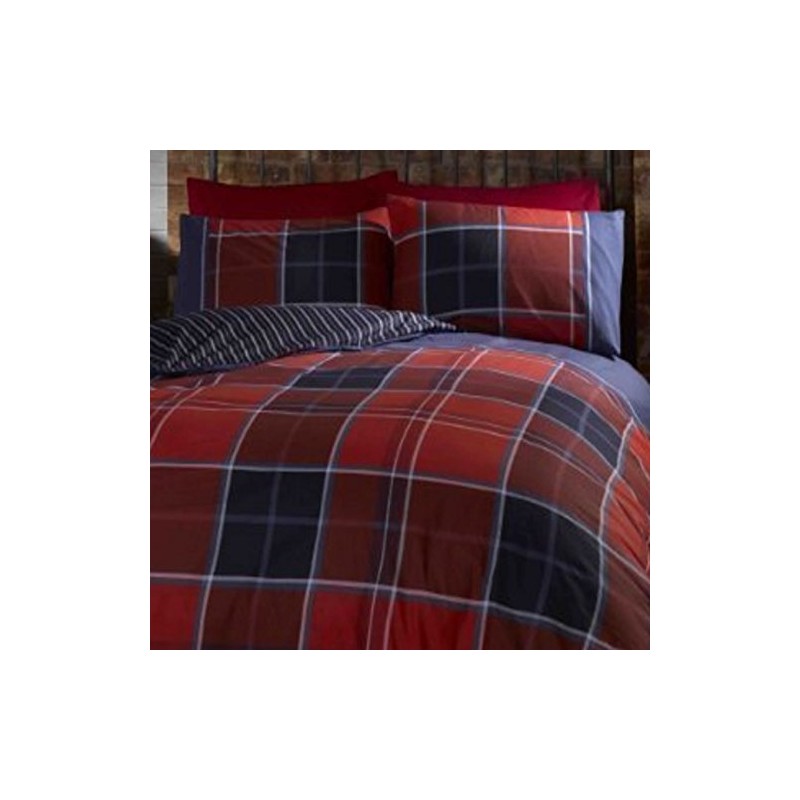 Argyle Single Quilt Duvet Cover and Pillowcase Reversible Bedding Bed