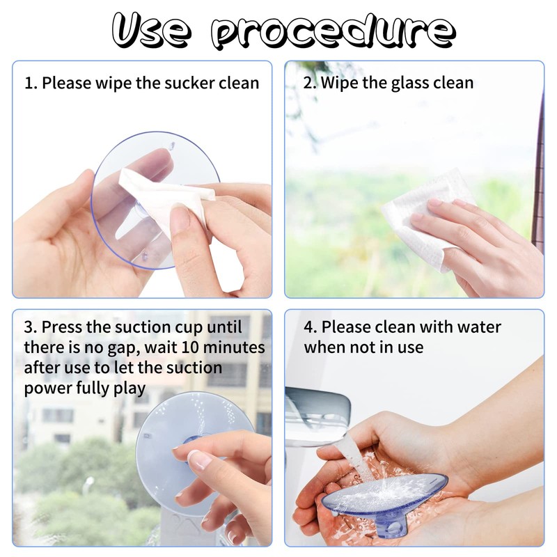 LuckyOpt 4 x Suction Cup, 3.14 Inch Suction Cup for