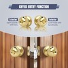 Moquin Gold Keyed Entry Door Knob with Lock and Key,