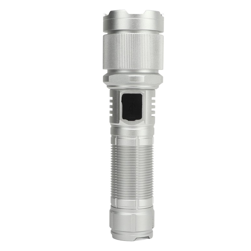 Rechargeable LED Flashlight High Luminous Flux 8000LM Telescopic Zoom Handheld