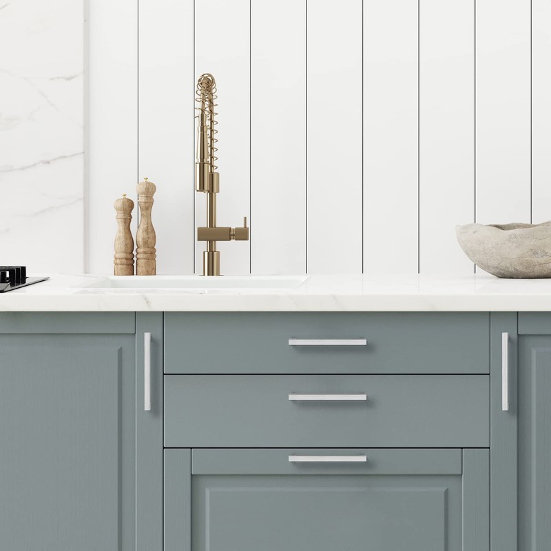 Ravinte 10 Pack Square Cabinet Pulls 6-1/4 Inch Brushed Nickel