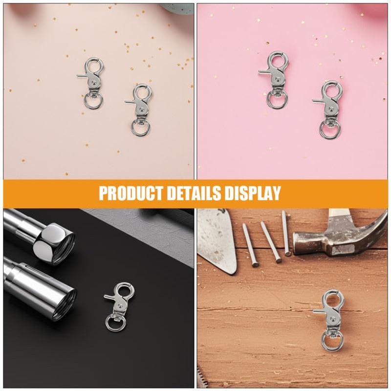 LIOOBO 5pcs Bird Cage Lock Badges Medium Bird Stainless Steel