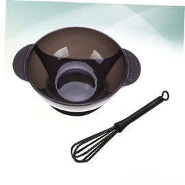 Gatuida 2 Set Hair Dyeing Bowl Kit with Suction Cup and Agitator Black Hairdressing Supplies for Easy Mixing and Application Essential Tools for Salon Professionals