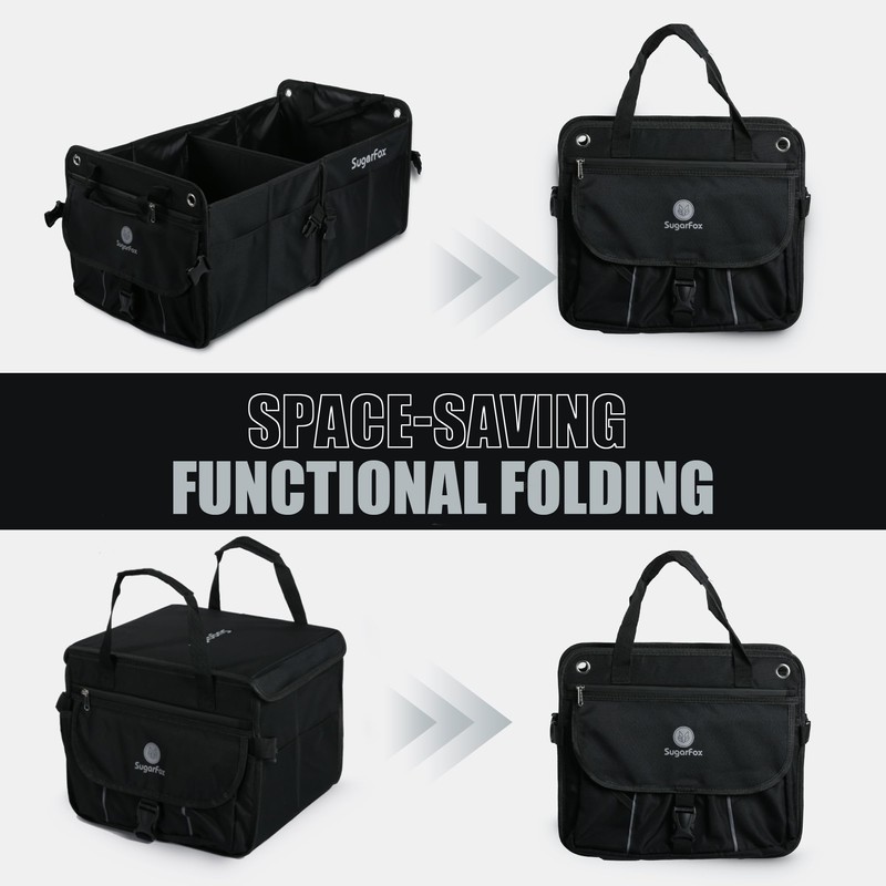 SugarFox Car Trunk Organizer for SUV - 63L+26L Modular Storage,
