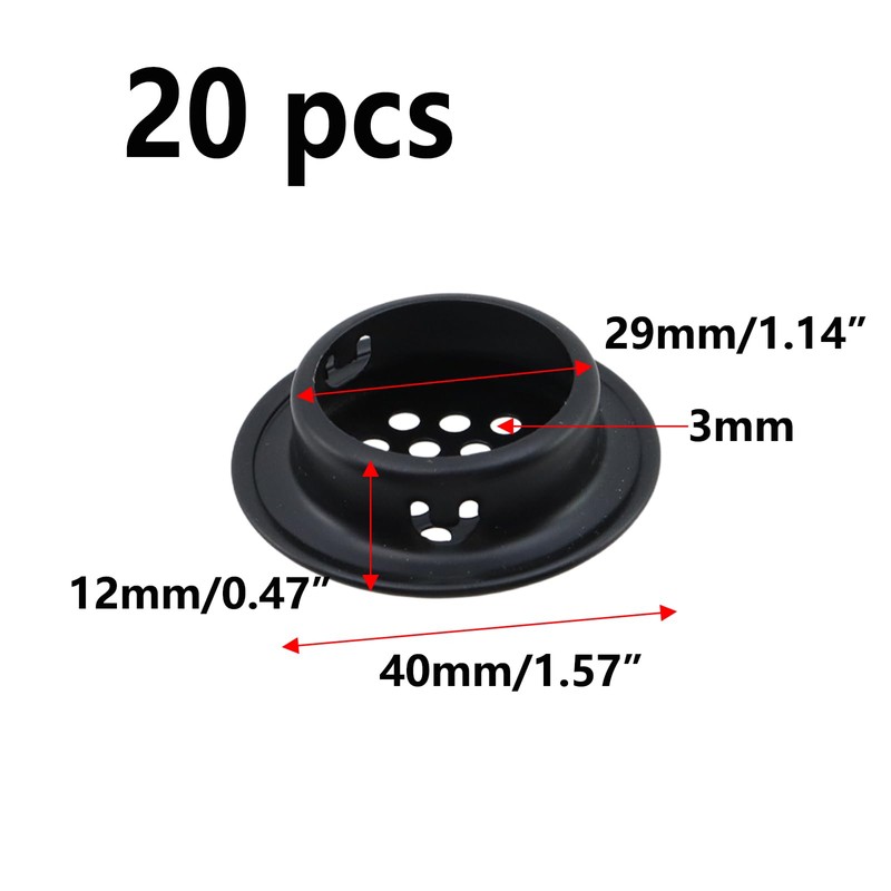 Semetall Air Vents 20 Pack 29mm(1-1/8") Stainless Steel Circular Soffit