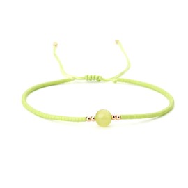 Miyuki Reisperlen Armband Glücksstein Damen, Handgefertigt Strang Reisperlen auf Schnur Verstellbar, Gute Reise Talisman Wunsch Sicherheit Wohlstand Guard Ihre Liebe Geschenk für Frauen Mädchen (9)