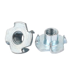uxcell M8 Metric 4 Pronged Tee Nut T-Nut for Table Legs Rock Climbing Wall Woodwork Holds Wood Cabinetry 20 Pcs