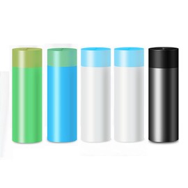 100pcs Small Tear-Free Drawstring Trash Bags 1.1 Mil Thick 4 Gallon Unscented Garbage Bags for Bathroom Kitchen (Assorted Colors)