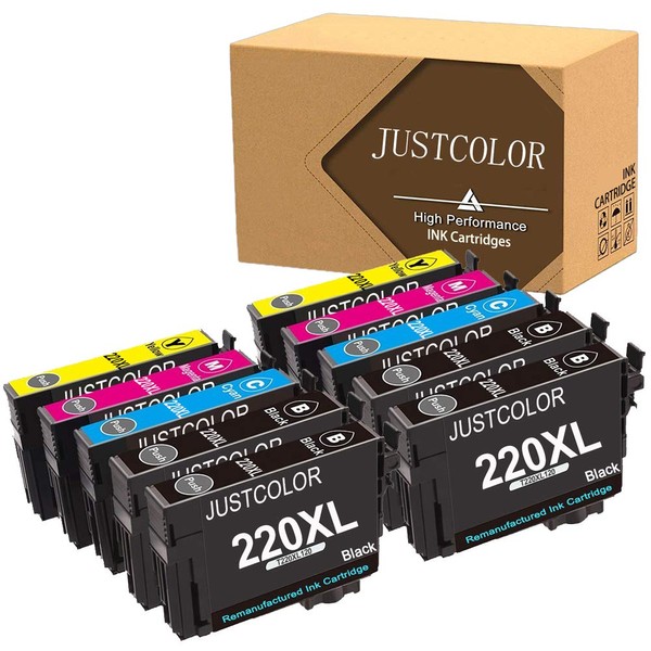 JUSTCOLOR Remanufactured Ink Cartridge Replacement for 220 XL 220XL T220XL