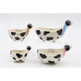 Fine Porcelain Nested Cow Measuring Cups Set of 4 (4 pcs Set), 7" L